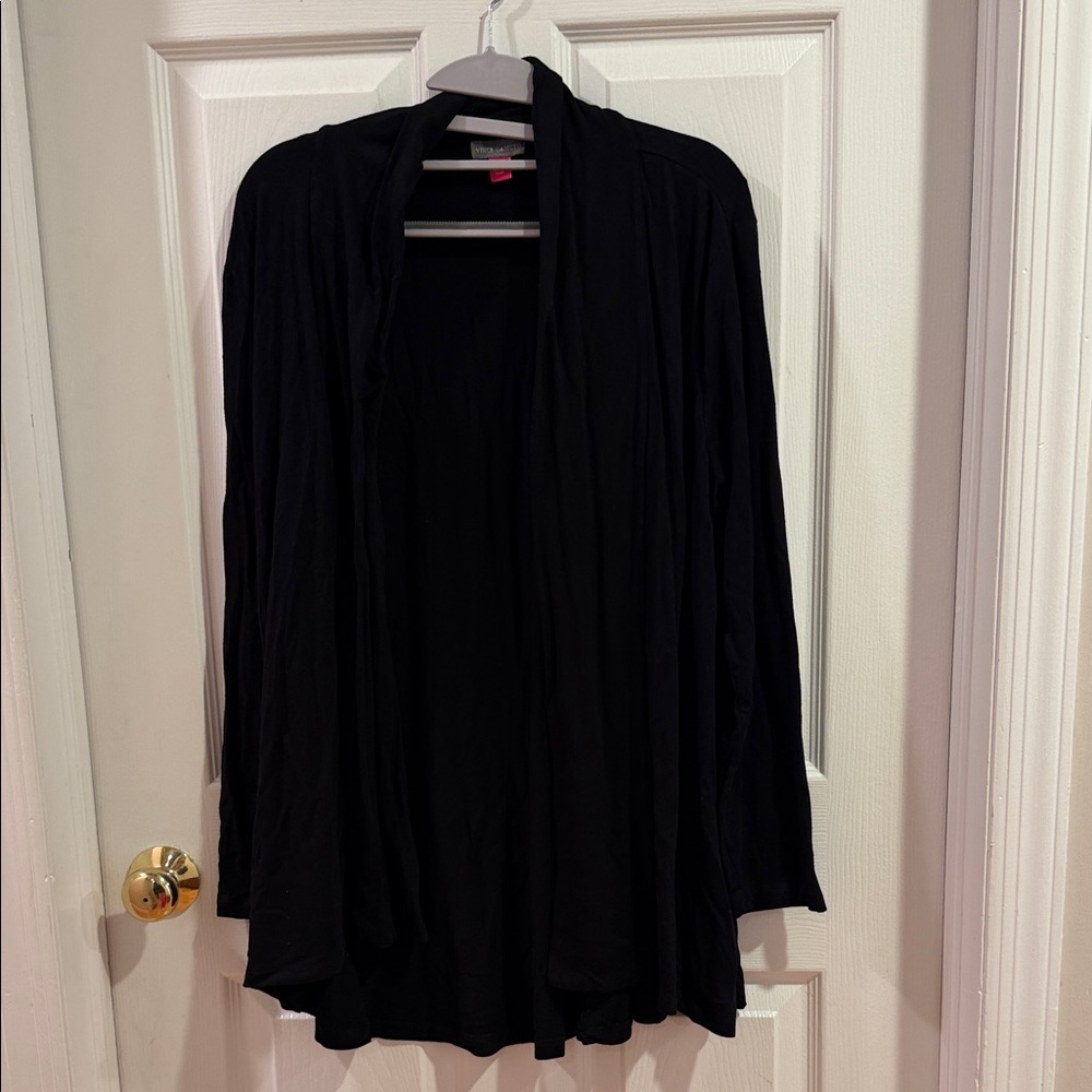 Vince Camuto Black Drape Cardigan